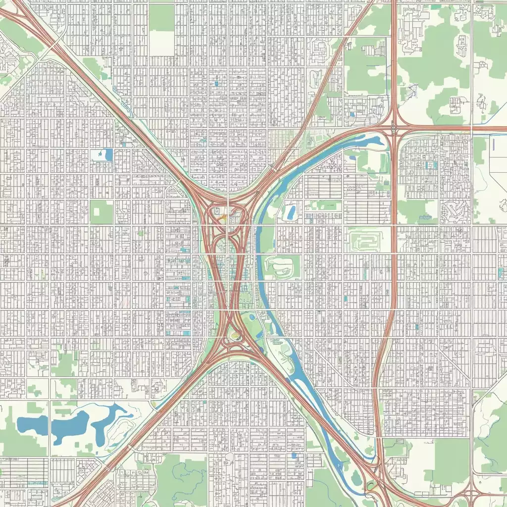 Detailed map of Fort Myers showing planned infrastructure upgrades and new developments